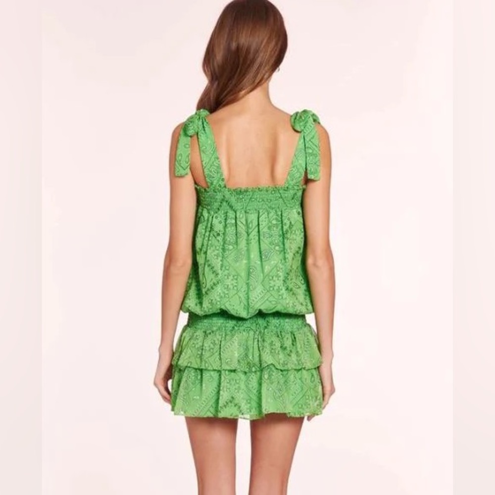 Amanda Uprichard Cotter Green Bandana Paisley Dress - Picture 6 of 17